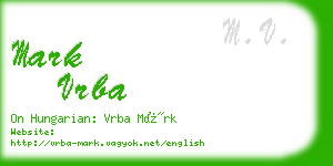 mark vrba business card